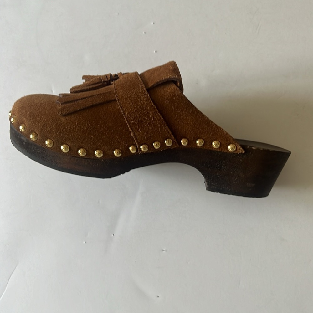 Celine clogs suede with tassel and nails head and fringe - Picture 4 of 16